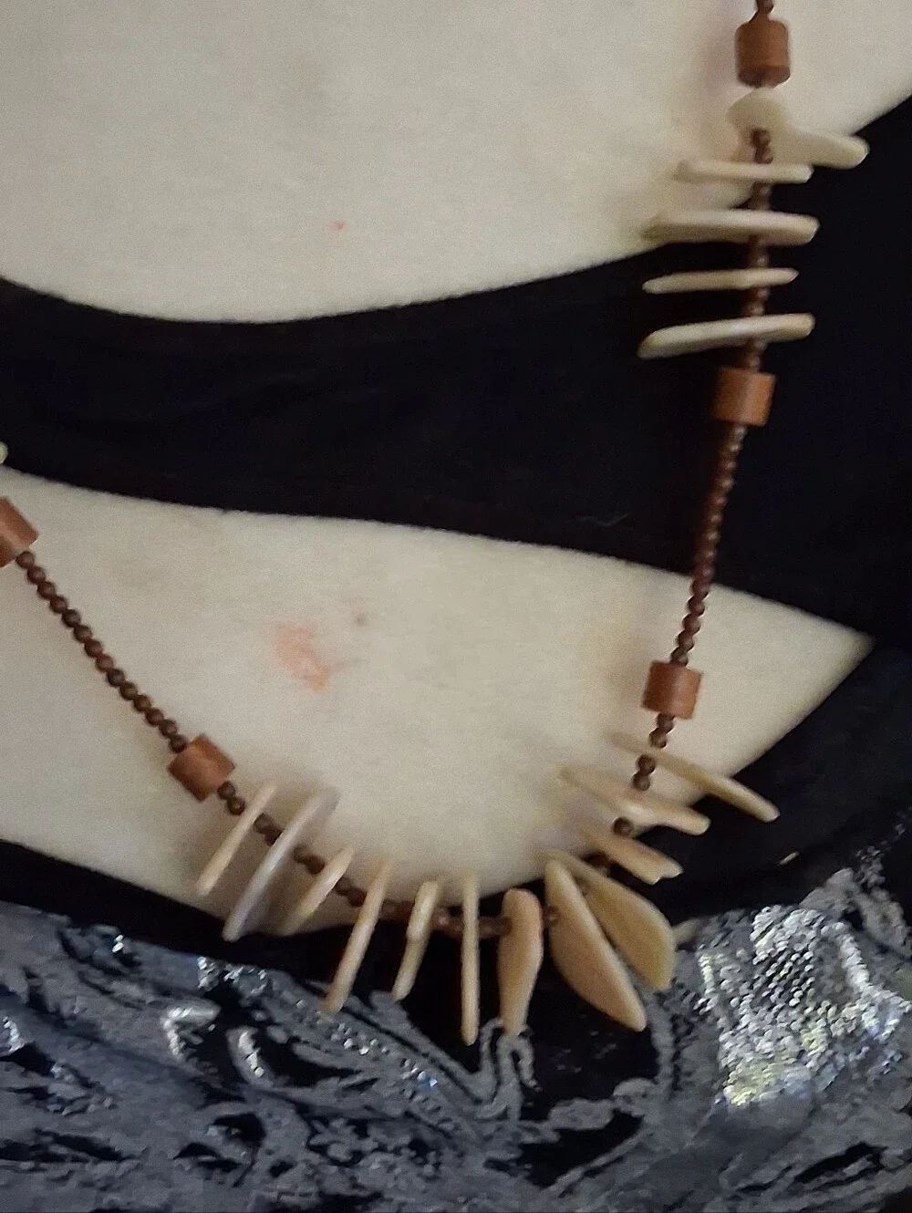Natural Ivory-Beige Beaded Women's Necklace